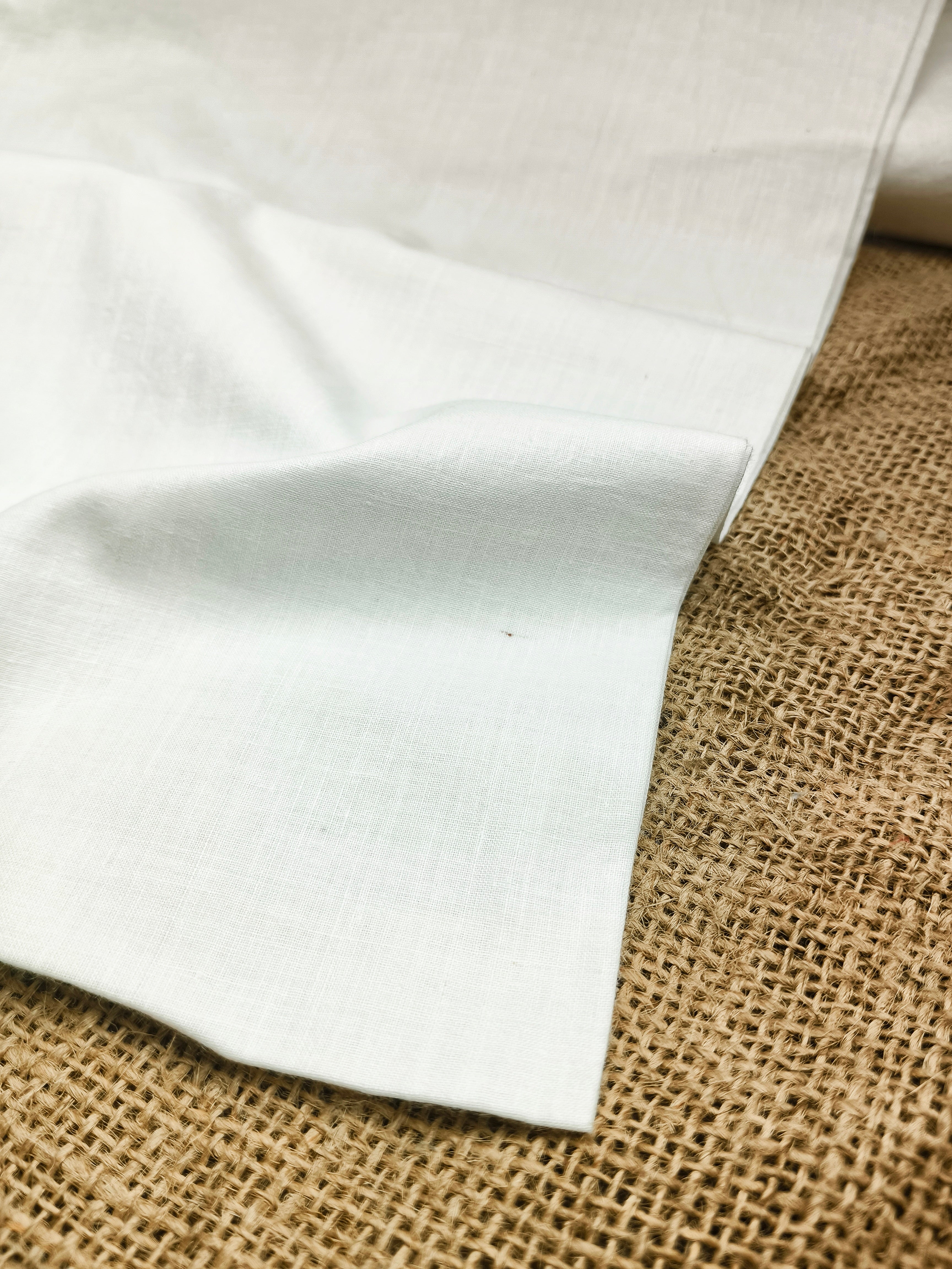 White Muslin Khadi Thick Fabric
